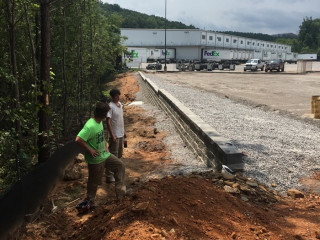 Retaining Wall For Fed Ex