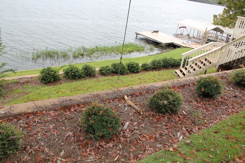 Landscaping, Retaining Walls, Pavers Around Lake House