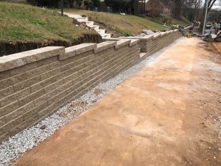 Retaining wall installed in Birmingham Al