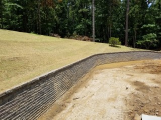 Constructed the retaining wall in Indian Springs, Al