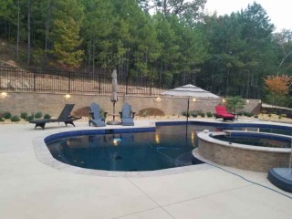 Landscape job around the pool in Helena, Al