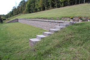 Retaining wall installed in Pelham, Al