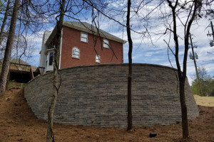 Retaining wall constructed Alabaster Alabama